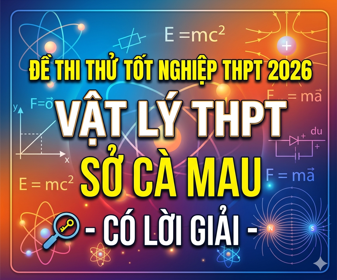 59.  Đề thi thử tốt nghiệp THPT 2026 Vật Lý THPT Sở Cà Mau - Có lời giải
